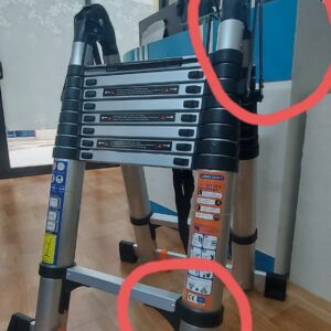 Thang nhôm rút đôi bánh xe 56AI