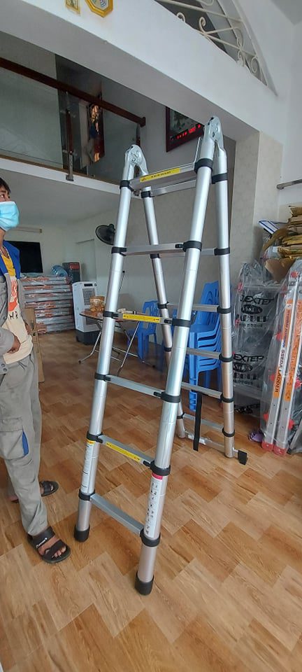 Thang nhôm rút đôi 38AI chữ a 1,9m - Ảnh 5