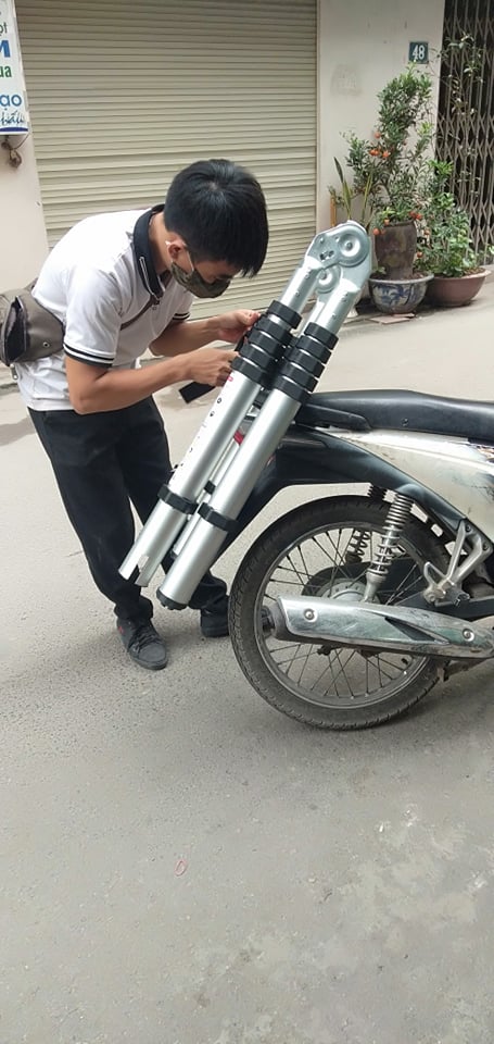 Thang nhôm rút đôi 64AI chữ a 3,2m - Ảnh 5