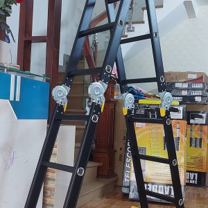 Thang nhôm chữ m 3,7m NINDA chân thẳng - Ảnh 3