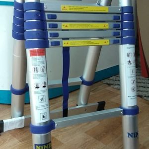 Thang nhôm rút đôi chữ a 1.9m xanh