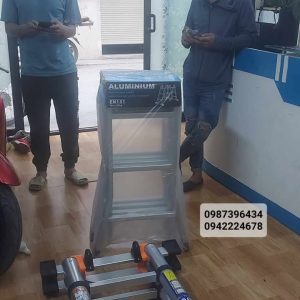 Thang nhôm rút đôi 64ai chữ a 3,2m bánh xe - Ảnh 7