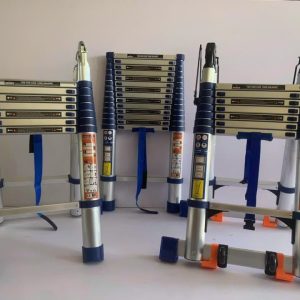 Thang nhôm rút đôi chữ a 2.2m màu xanh