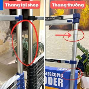 Alternative view of Thang nhôm rút đơn 4,4m màu xanh