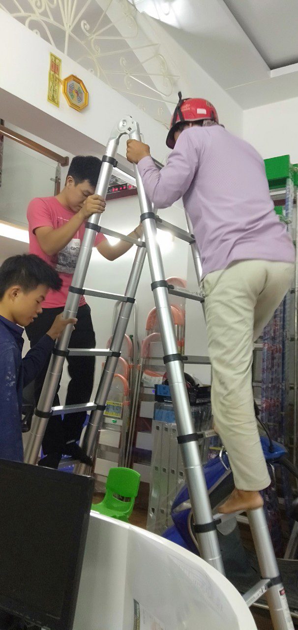 Thang nhôm rút đôi 64AI chữ a 3,2m