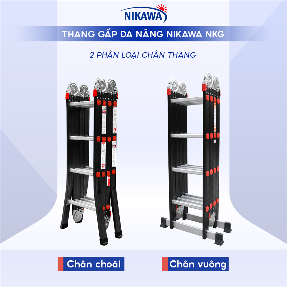 Thang nhôm gấp đoạn NIKAWA NKG-45C - Ảnh 4