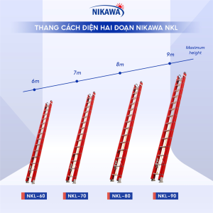 Alternative view of Thang cách điện ba đoạn NIKAWA NKL-110