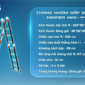 Alternative view of Thang nhôm gấp đoạn NIKAWA NKG-44