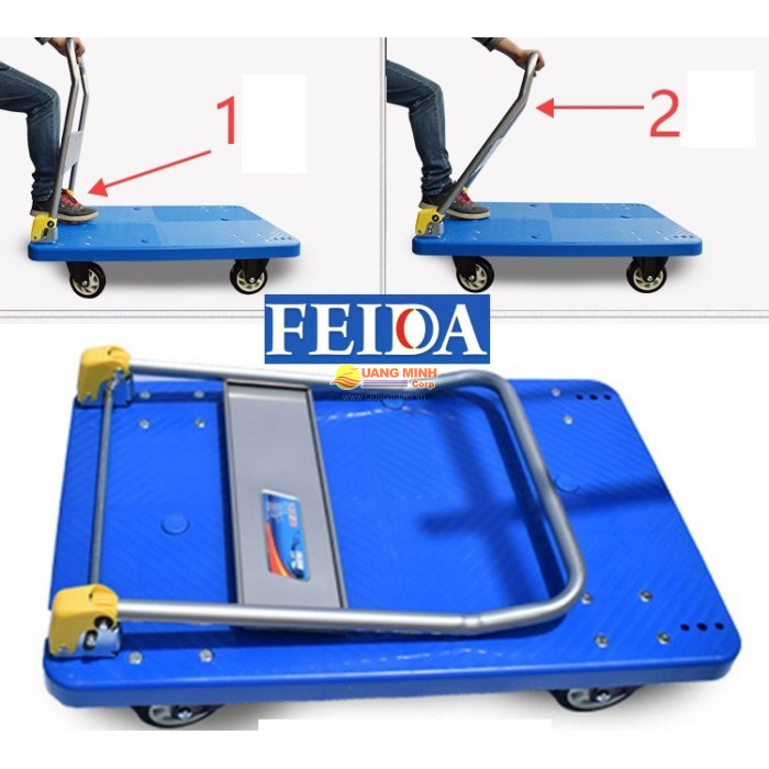 Xe đẩy hàng sàn nhựa FEIDA 300kg