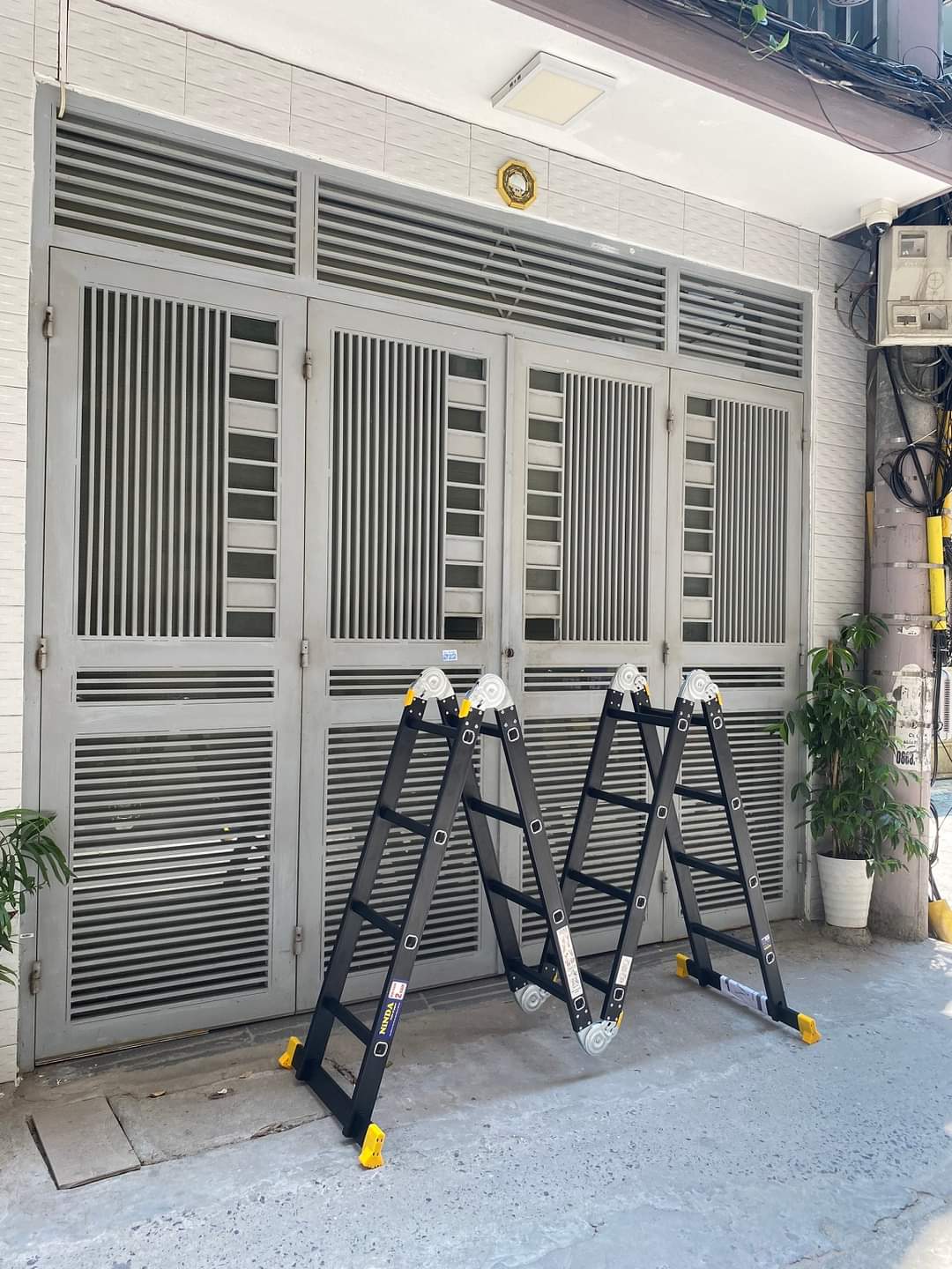 Thang nhôm chữ m 3,7m NINDA chân thẳng - Ảnh 5