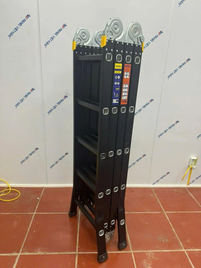 Thang nhôm chữ m 6,8m màu đen - Ảnh 3