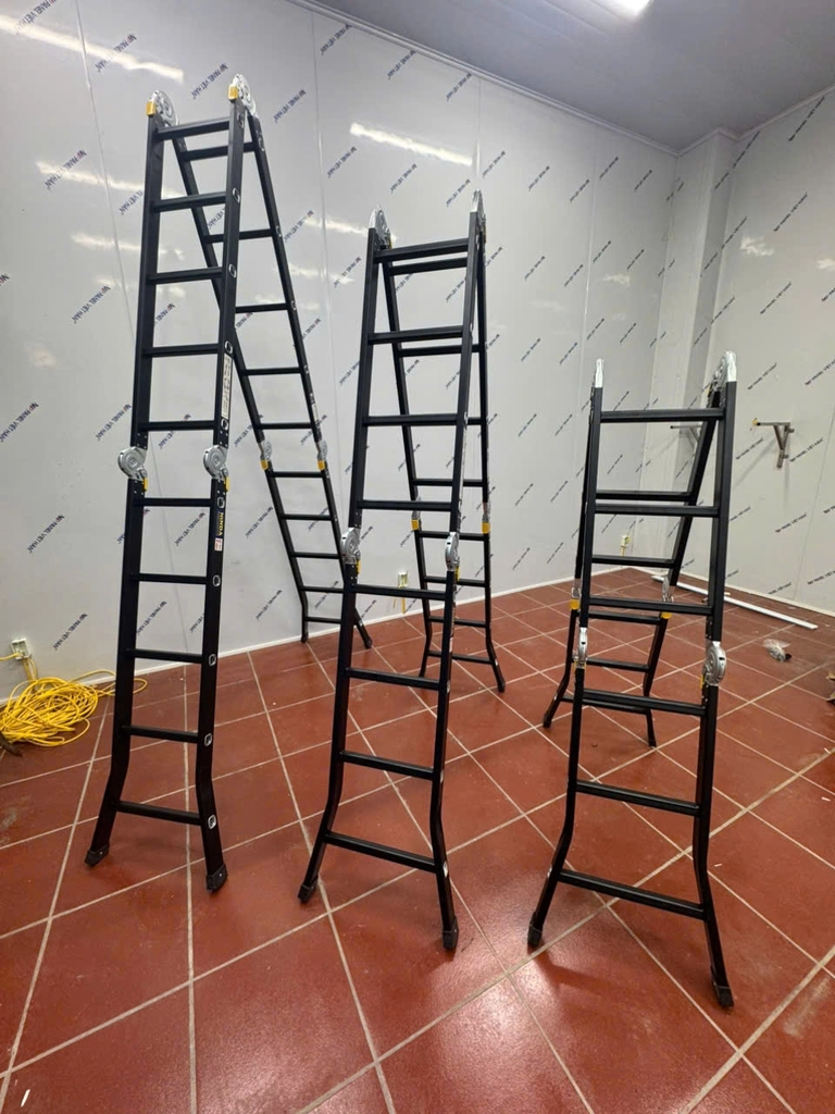 Thang nhôm chữ m 6,8m màu đen - Ảnh 2